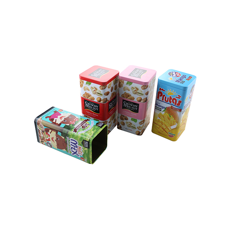 square tin box with rolled in lids nut fruits storage square tin box with rolled in lids nut fruits storage
