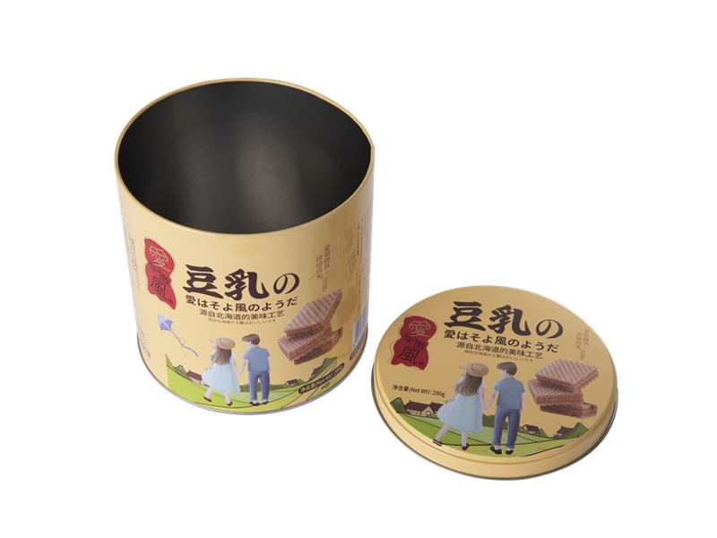 Cylinder biscuit tin box Cylinder biscuit tin box