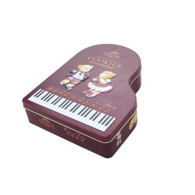lindo en forma de piano Embalaje de caja de hojalata